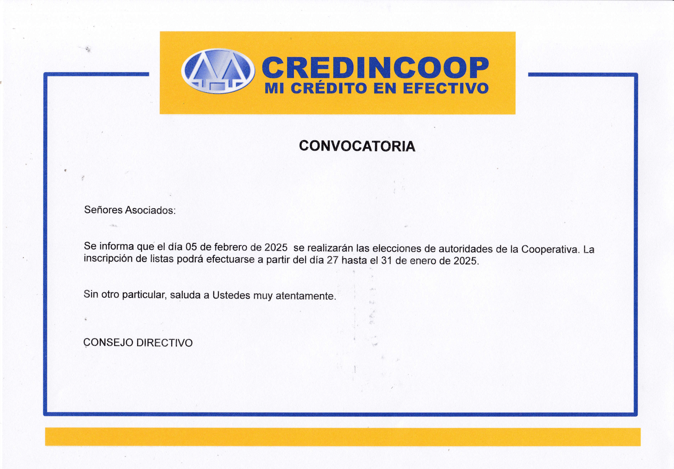 Convocatoria Elecciones Inscripcion Listas