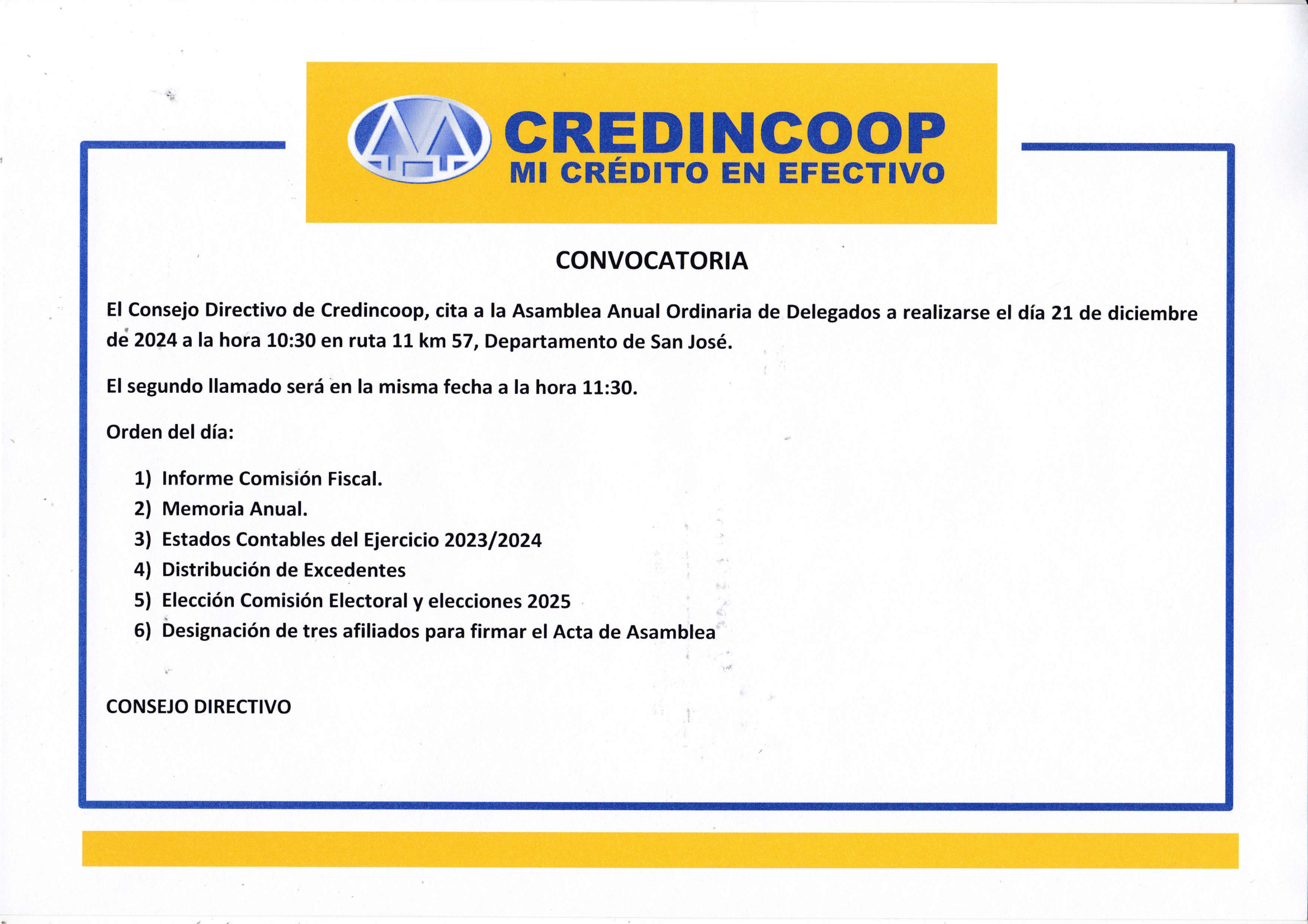 Convocatoria Asamblea 2024